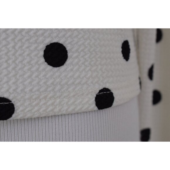 Vintage 00s Poly/Spandex Polka Dot shirt | size medium - Picture 6 of 10